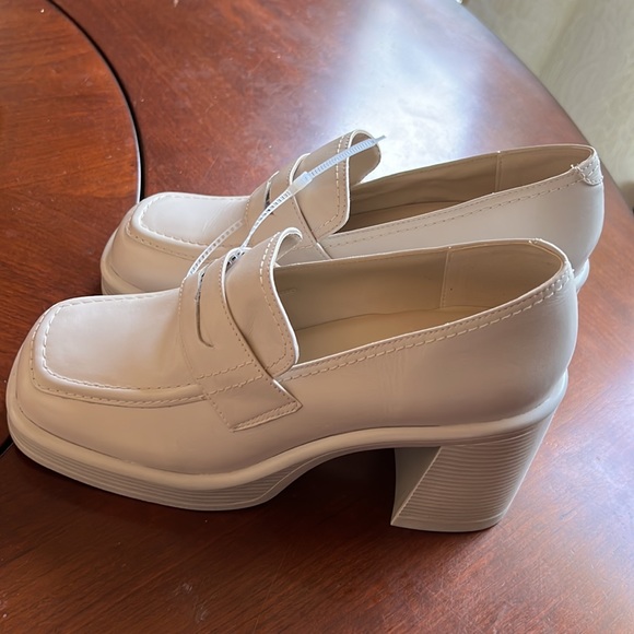 STEVE MADDEN FULFILL WOMENS LEATHER SQUARE TOE LOAFER HEELS - Picture 5 of 11